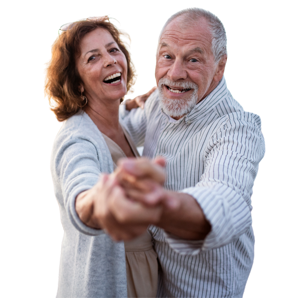 Happy Senior Couple Dancing in the North Shore area, WI